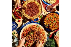Image Table with foods created from mycoprotein.